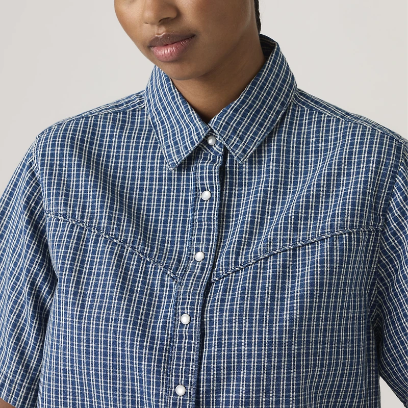 Logan Short-Sleeve Denim Shirt