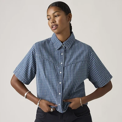 Logan Short-Sleeve Denim Shirt