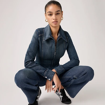 Stretch Fitted Trucker Jacket