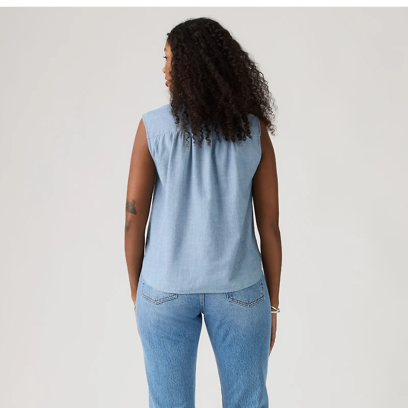Londyn Short-Sleeve Popover Top