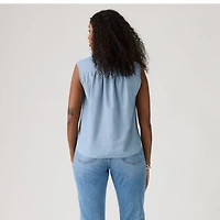 Londyn Short-Sleeve Popover Top