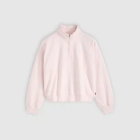 Graphic Logo Vintage Boxy Quarter Zip Sweatshirt