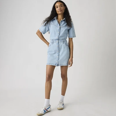 Short-Sleeve Logan Western Dress