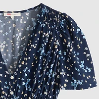 Paola Short-Sleeve Midi Dress