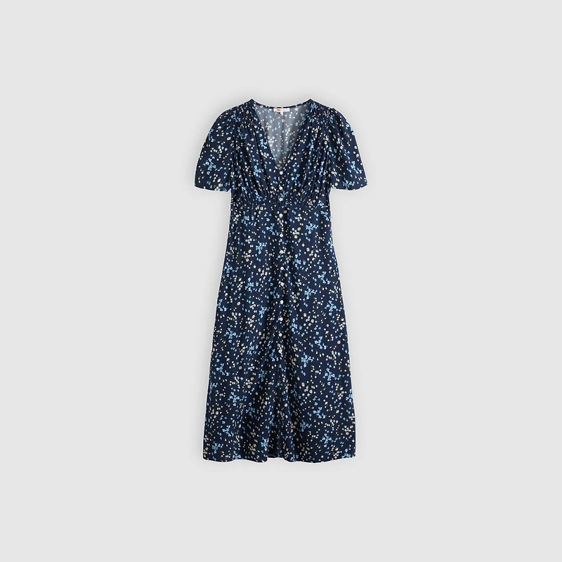 Paola Short-Sleeve Midi Dress