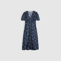 Paola Short-Sleeve Midi Dress