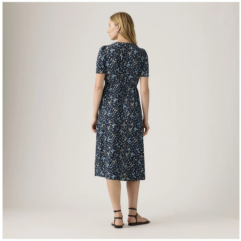 Paola Short-Sleeve Midi Dress