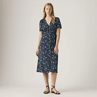 Paola Short-Sleeve Midi Dress