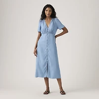 Paola Short-Sleeve Midi Dress