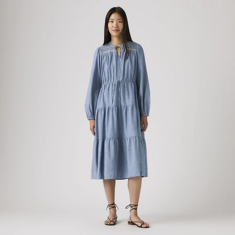 Seren Long-Sleeve Midi Dress
