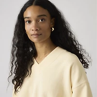 Vintage Garment Dye V-Neck Sweatshirt