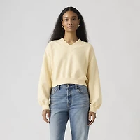 Vintage Garment Dye V-Neck Sweatshirt