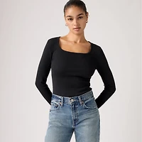 Essential Square Neck Long-Sleeve Tee