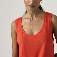 Lori Linen Scoop Tank Top