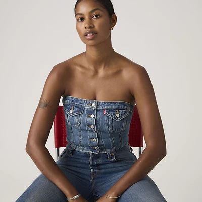 Denim Tube Top