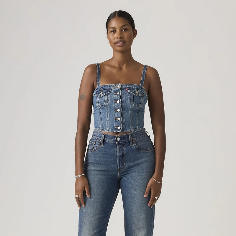 Denim Tube Top