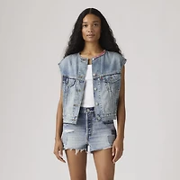 90s Shrunken Collarless Vest