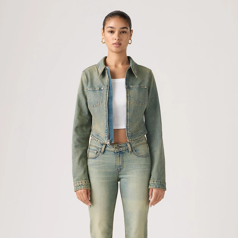Y2K Fitted Trucker Jacket