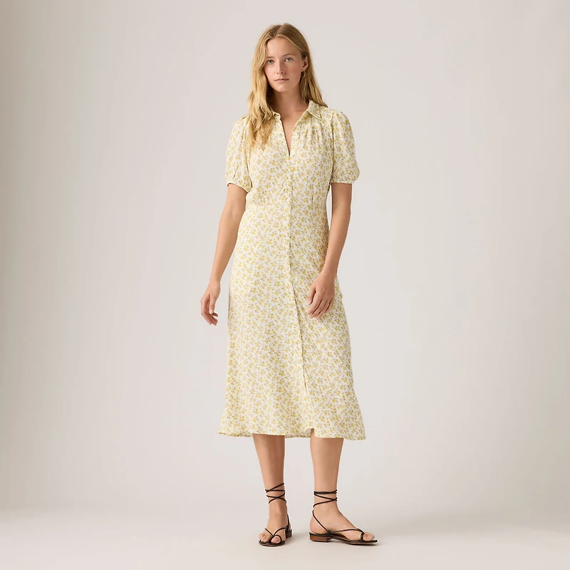 Rosa Short-Sleeve Midi Dress