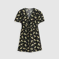 Ryan Short-Sleeve Crepe Blouse