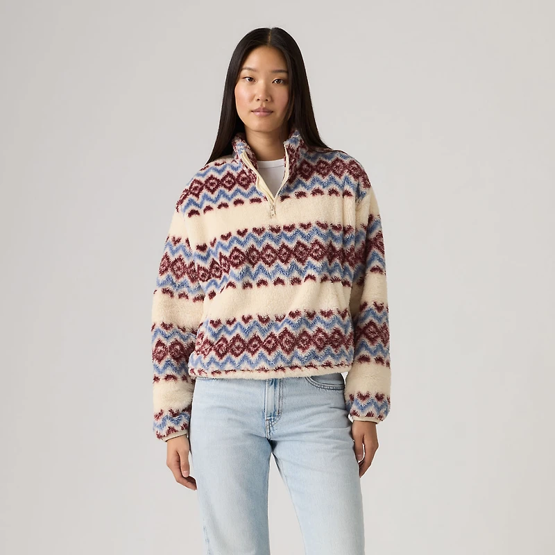 Gemma Sherpa Quarter-Zip Pullover