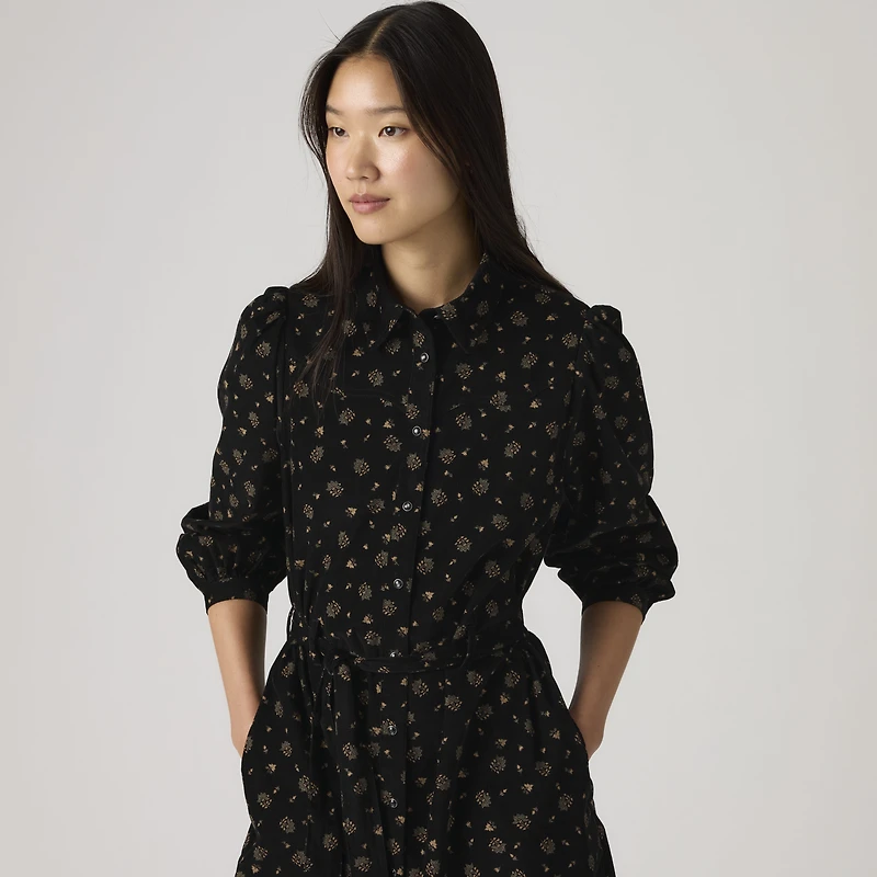 Journey Long-Sleeve Cord Midi Dress