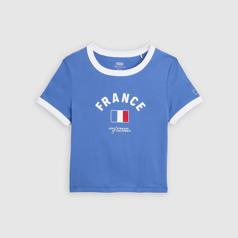 France Mini Ringer Tee