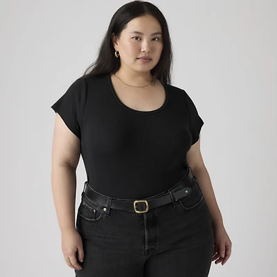Sweetie Cap Sleeve Tee (Plus Size