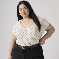 Sweetie Cap Sleeve Tee (Plus Size)