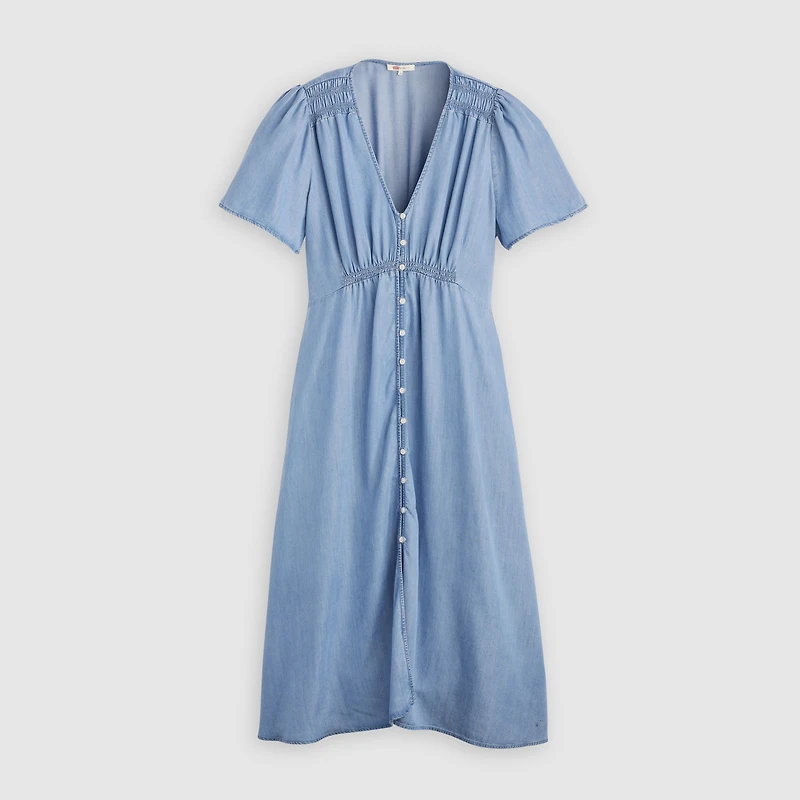 Paola Short-Sleeve Midi Dress (Plus Size)