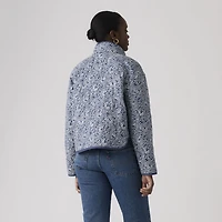 Stand Collar Diamond Quilted Jacket