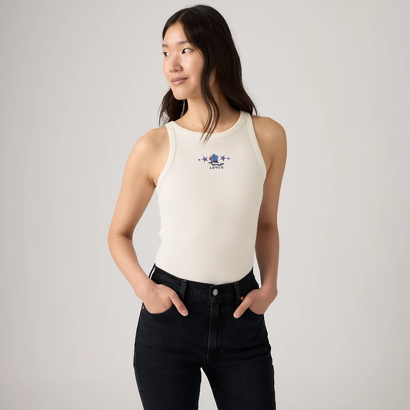 Graphic Logo Hayes Racer Tank Top