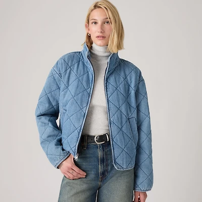 Diamond Quilted Cotton Jacket