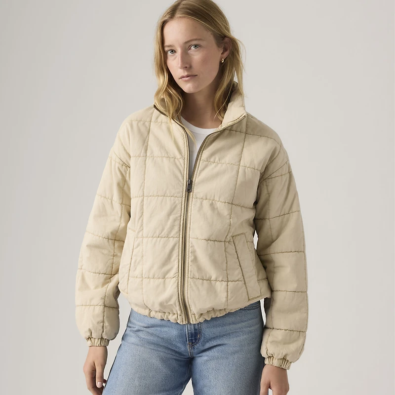 Box Quilted Relaxed Cotton Jacket