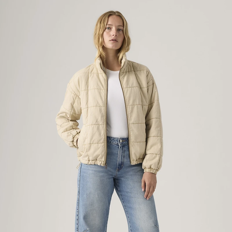 Box Quilted Relaxed Cotton Jacket