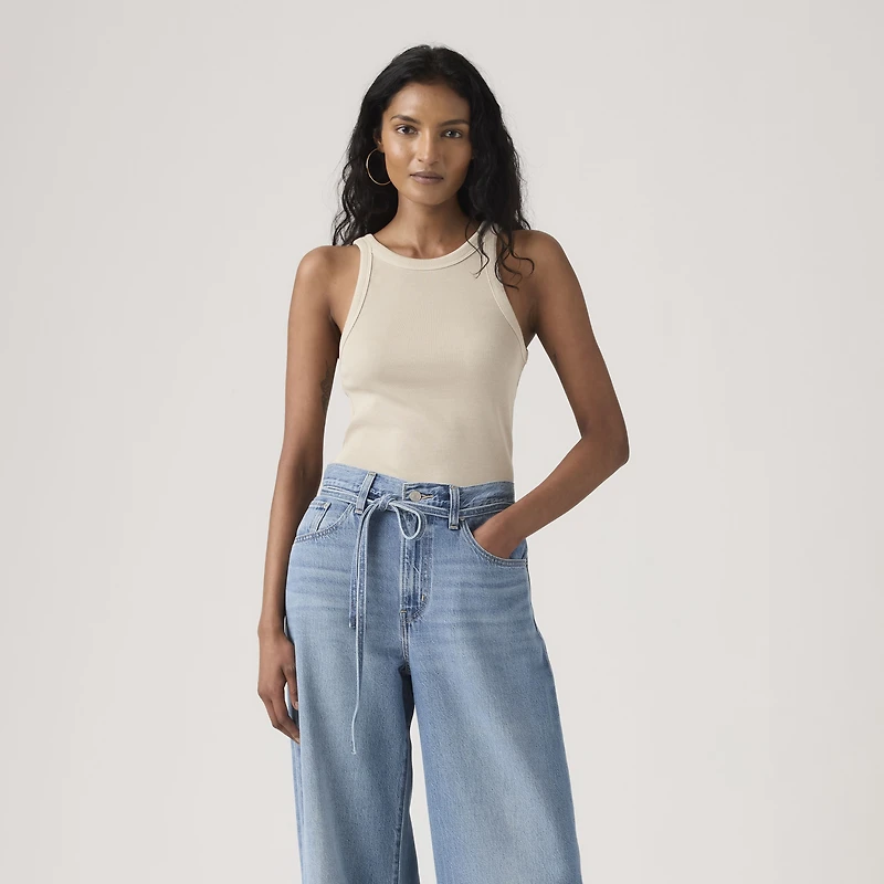 Garment Dye Essential Racer Tank Top