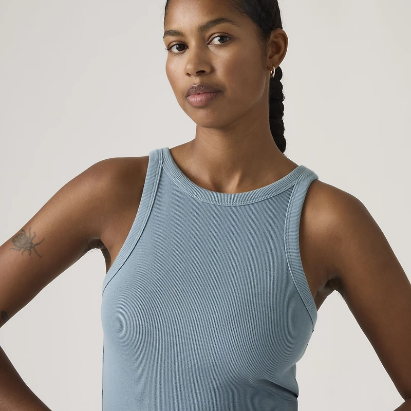 Garment Dye Essential Racer Tank Top