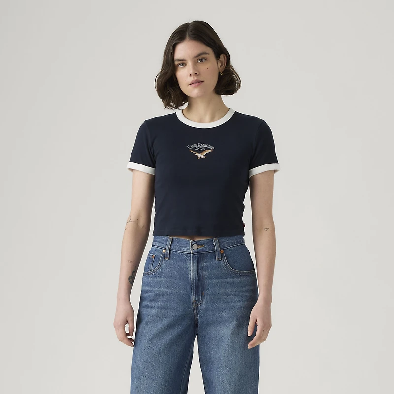 Graphic Logo Ringer Mini T-Shirt