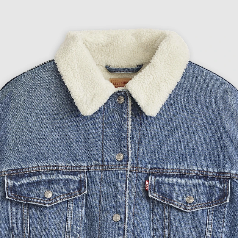 '90s Sherpa Trucker Jacket (Plus Size)