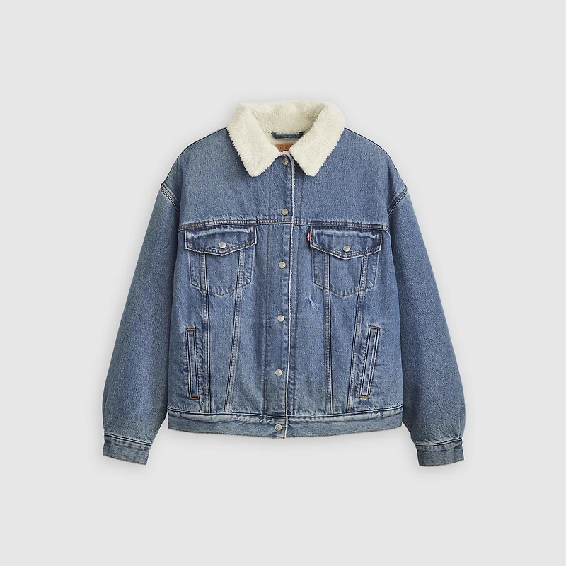 '90s Sherpa Trucker Jacket (Plus Size)