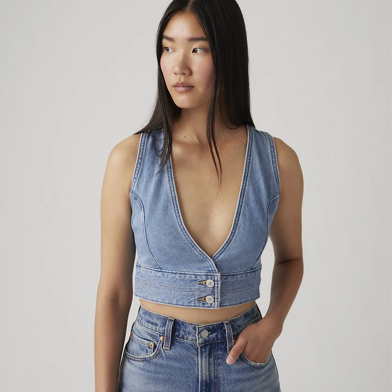 Raine Denim Crop Top