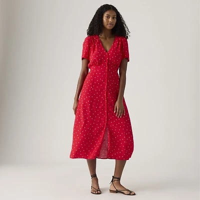 Sarina Short-Sleeve Midi Dress