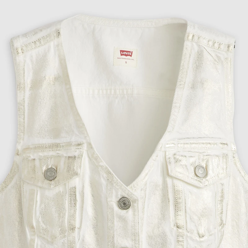 Coated Bella Denim Corset Top