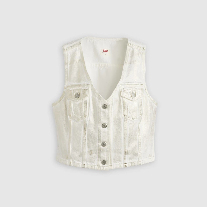 Coated Bella Denim Corset Top