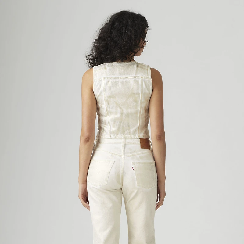 Coated Bella Denim Corset Top