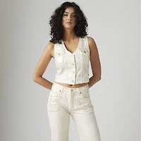 Coated Bella Denim Corset Top