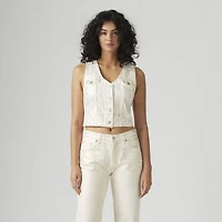 Coated Bella Denim Corset Top