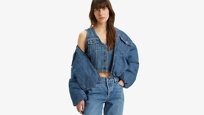 '90s Padded Trucker Jacket