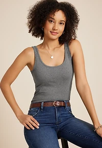 Scoop Neck Tunic Tank Top