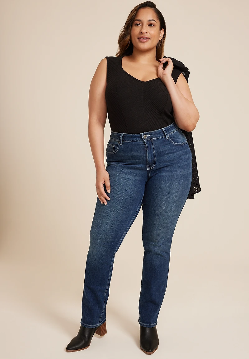 Plus m jeans by maurices™ Classic Straight Curvy High Rise Jean